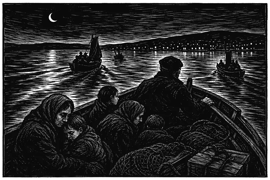 Ordinary Danes ferried about seven thousand people to Sweden in fishing boats in October 1943